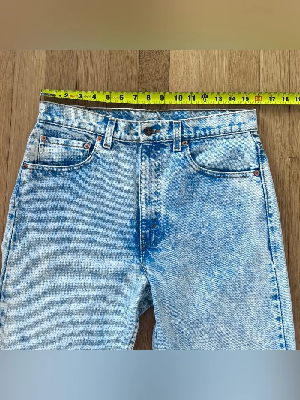 Vintage 1990 Levis 505 Acid Wash Jeans 33x32 Made In USA Regular Straight Fit